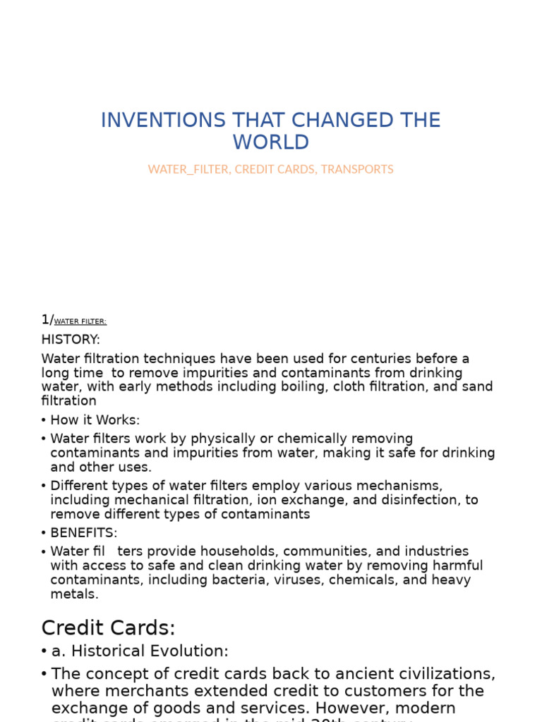 Key Inventions That Changed History | PDF | Airplane | Wright Brothers