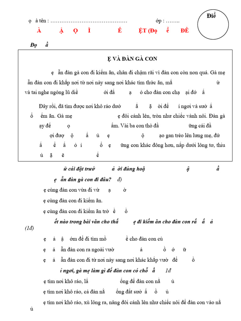 4 - Gà Mẹ Và Đàn Gà Con | PDF