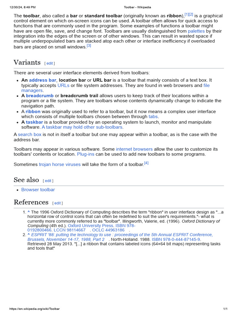 Toolbar Variants and Functions | PDF | Icon (Computing) | Window ...