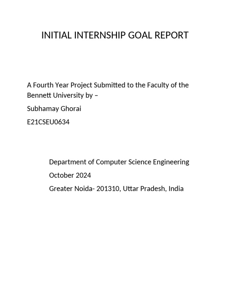 Frontend Developer Internship Report | PDF | Computing | Software ...