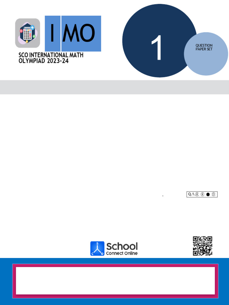 Class 1 IMO Olympiad Question Paper | PDF | Shape | Elementary Geometry