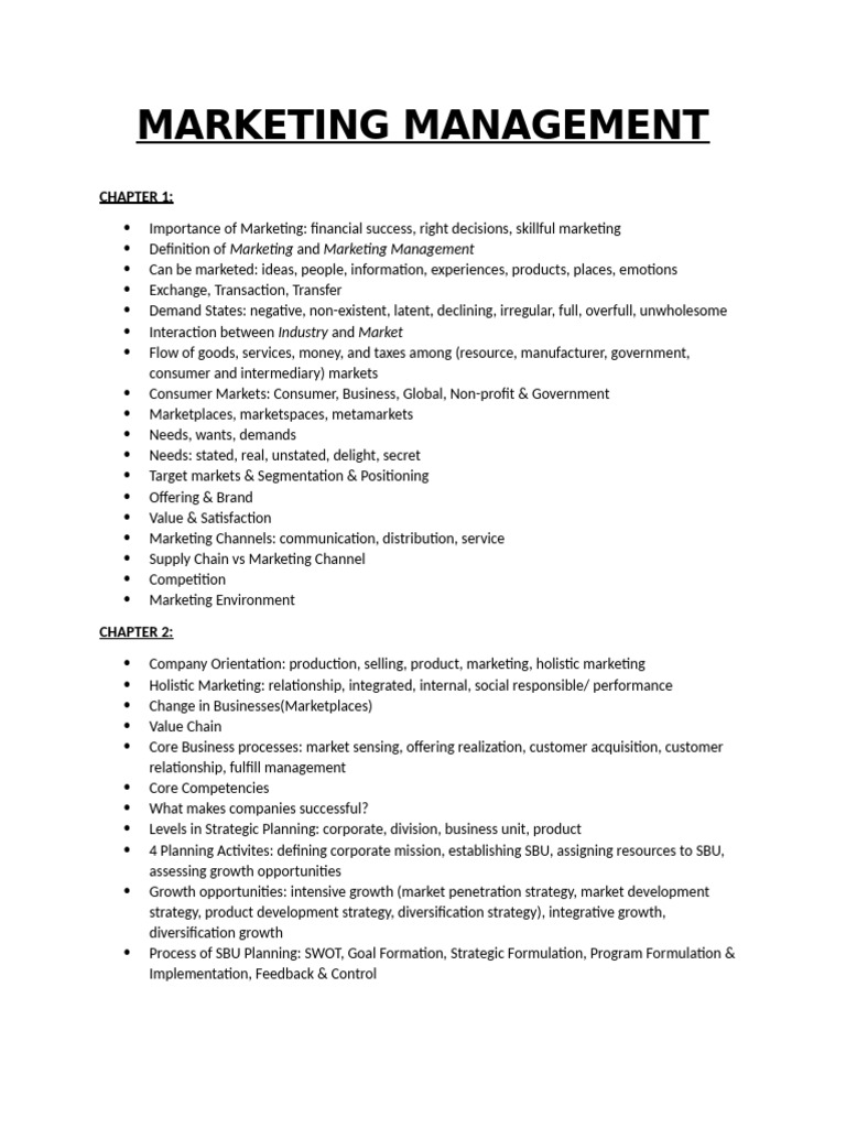 Comprehensive Marketing Management Guide | PDF | Marketing | Consumer ...