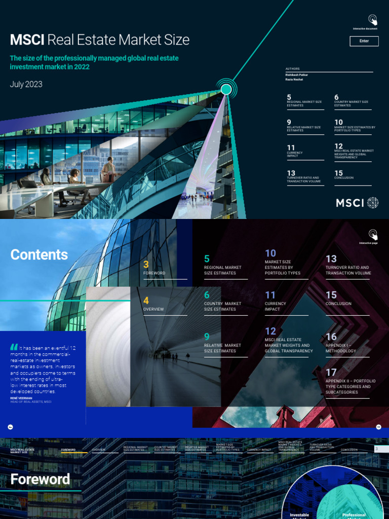 Research MSCI 2022 Real Estate Market Size 2 | PDF | United States Dollar |  Valuation (Finance)