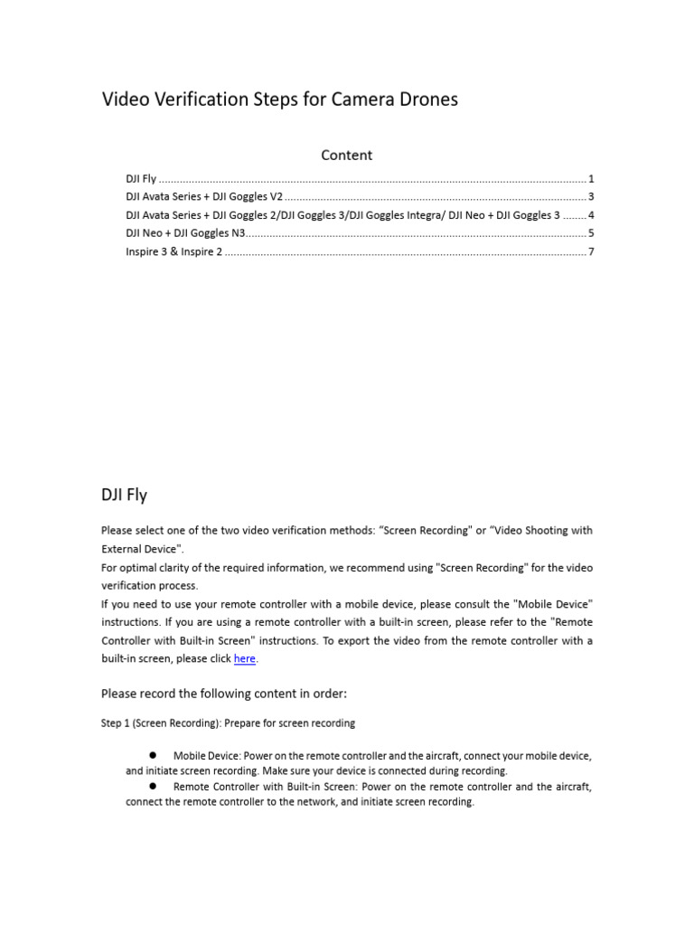 DJI Video Verification Guide | PDF | Camera | Video