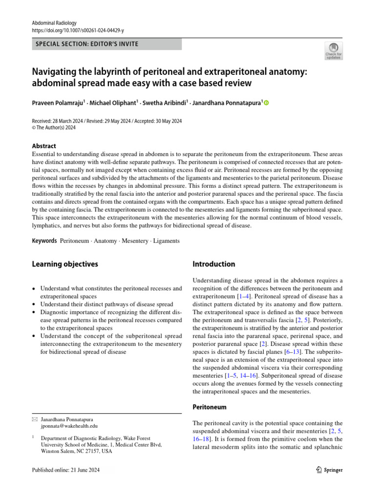 s00261-024-04429-y | PDF | Peritoneum | Digestive System