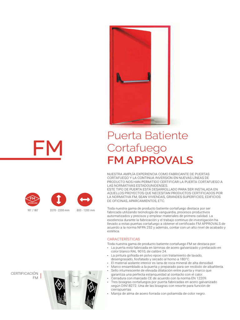 Puerta de Emergencia | PDF | Acero | Aislamiento térmico