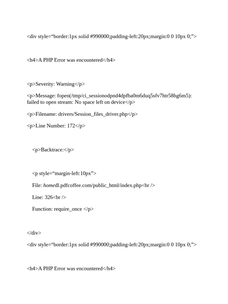 PHP Errors: Session and Curl Issues | PDF | Computer File | Filename