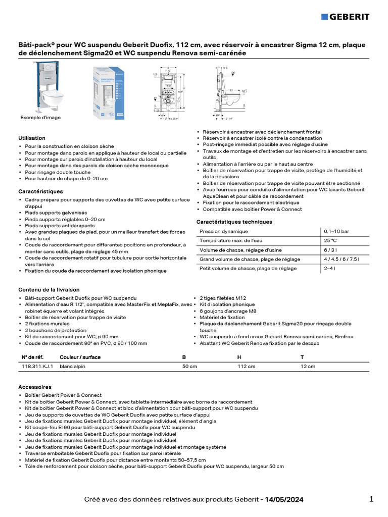 Notice Montage Wc Suspendu Geberit Pdf