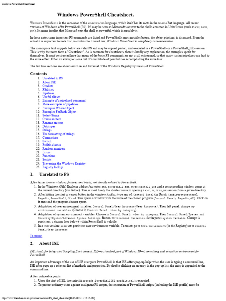 Windows Powers Hell Cheat Sheet | PDF | Windows Registry | Computer File