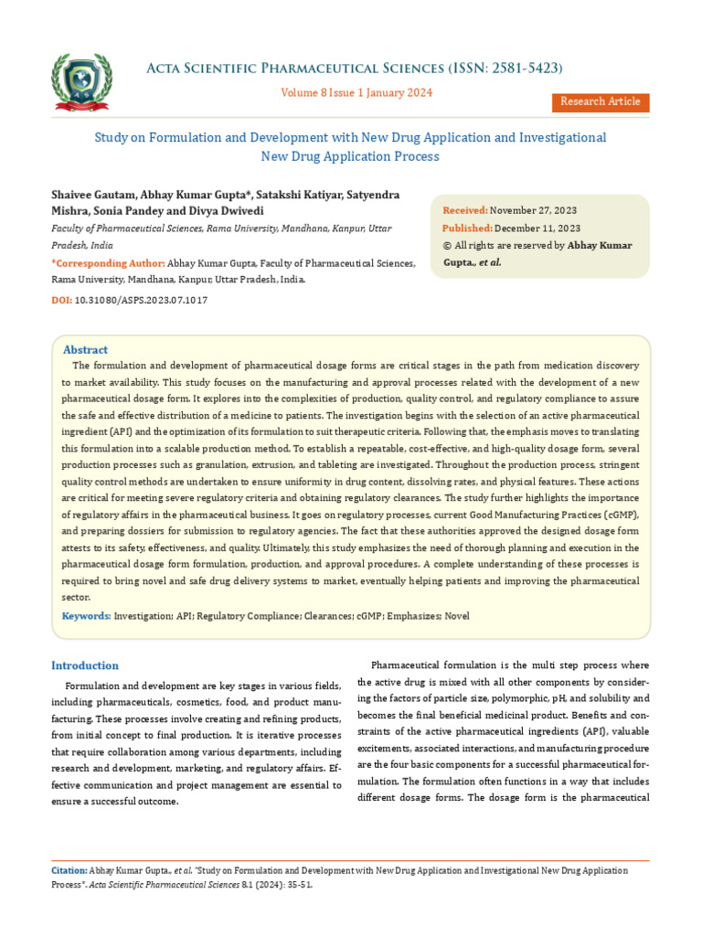Asps 08 1017 | PDF | Pharmaceutical Formulation | Pharmacology