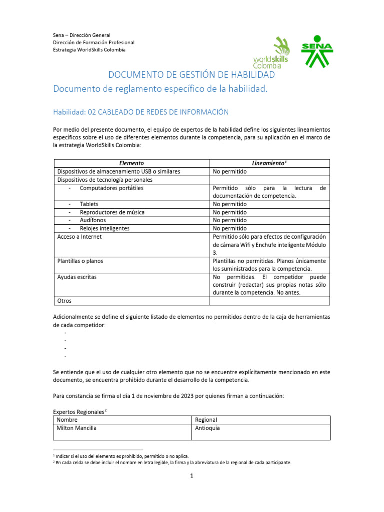 Reglamento Específico de Habilidad | PDF | Tecnología de información y ...