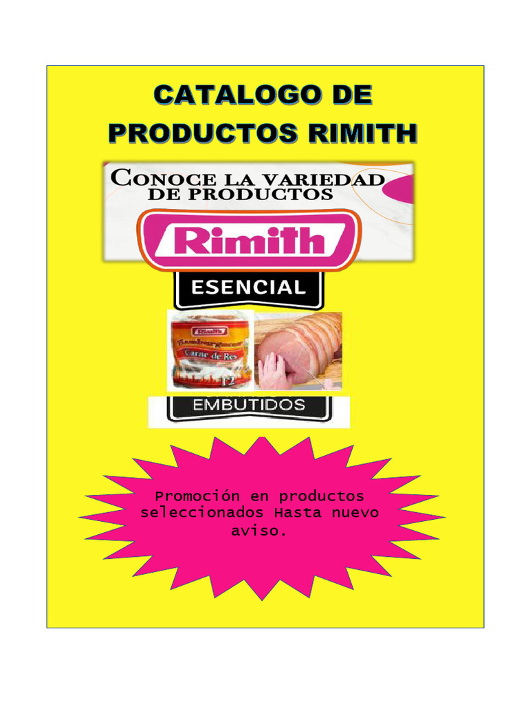 Catálogo de Productos RIMITH: Embutidos y Carnes | PDF | Pancho | Cocina