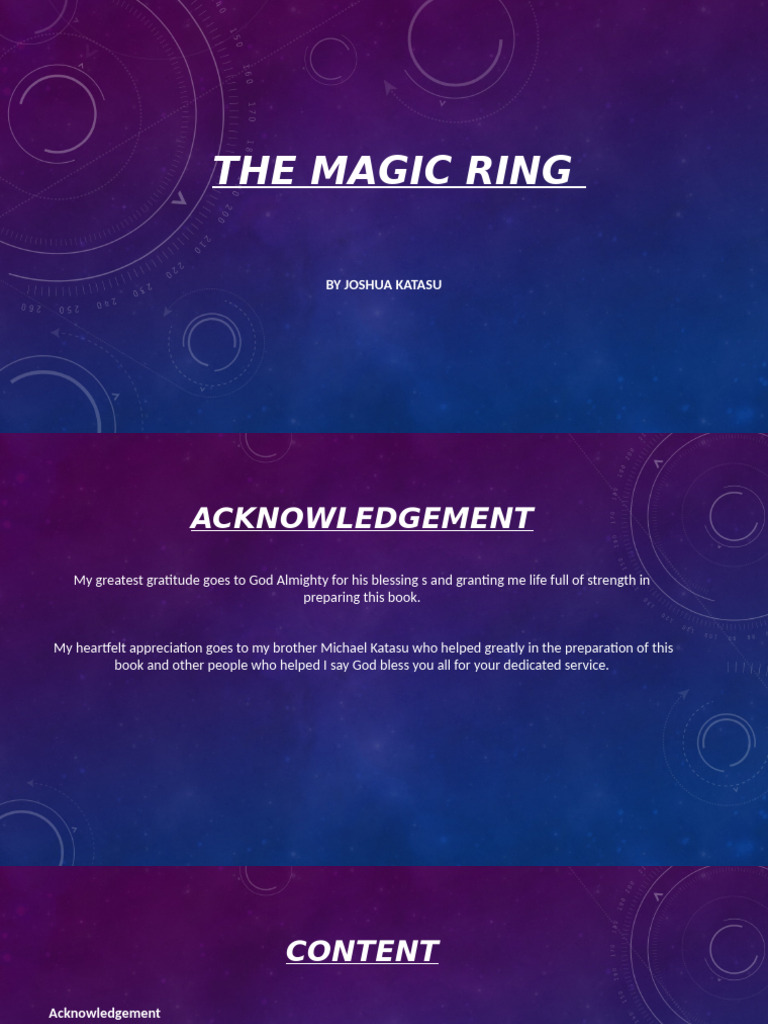 The Magic Ring: A Tale of Adventure | PDF