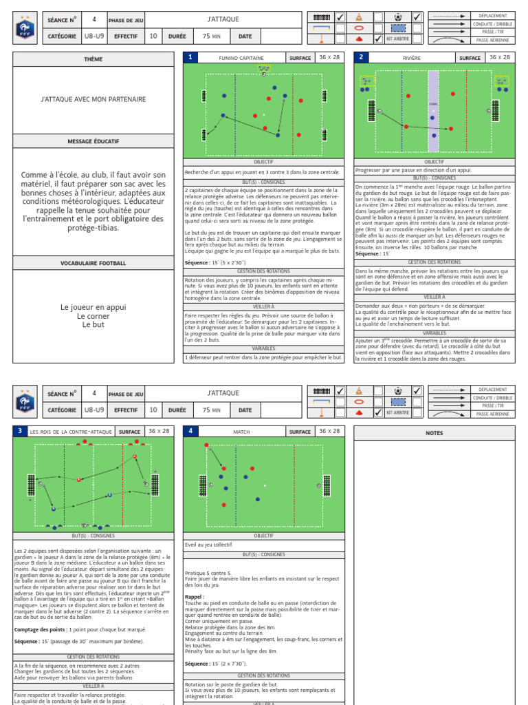 Phases de jeu au football U8-U9 | PDF | Des sports | Jeux de ballon