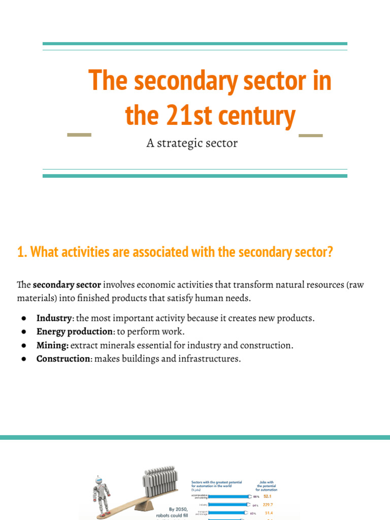 The Evolution of the Secondary Sector | PDF | Energy Development ...