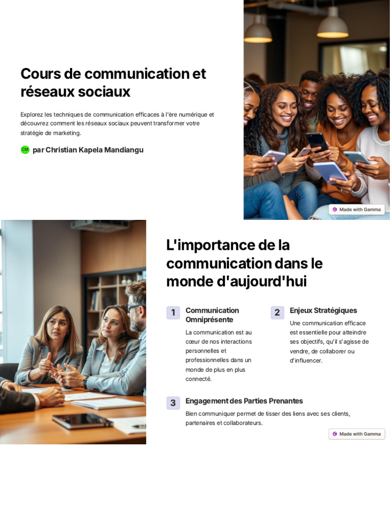 Stratégies de Communication Numérique | PDF | la communication ...