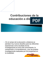 Contribuciones de la educación a  distancia (Exposicion)