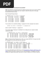 Networking: 1. How Do I Look at The Open Ports On My Machine?