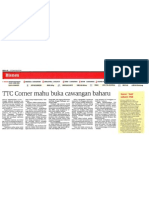 TTC Corner Di Lot 7 Pusat Dagangan Terengganu