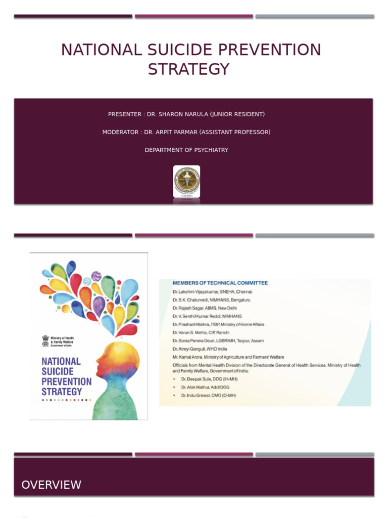 National Suicide Prevention Strategy India | PDF | Mental Health | Suicide