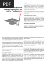 Why Students Should Oppose Tuition Hikes and Ask For Free Education