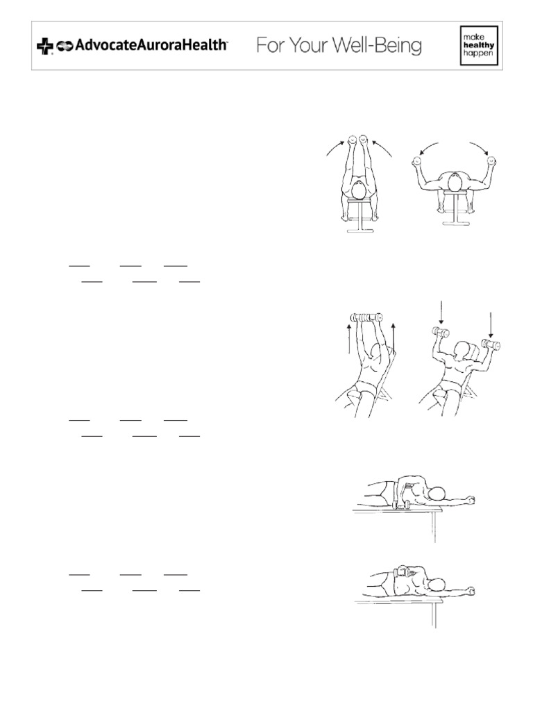 Upper Extremity Dumbbell Exercises Guide | PDF | Anatomical Terms Of ...