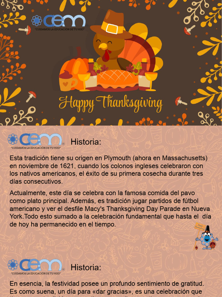 Celebración del Día de Acción de Gracias | PDF