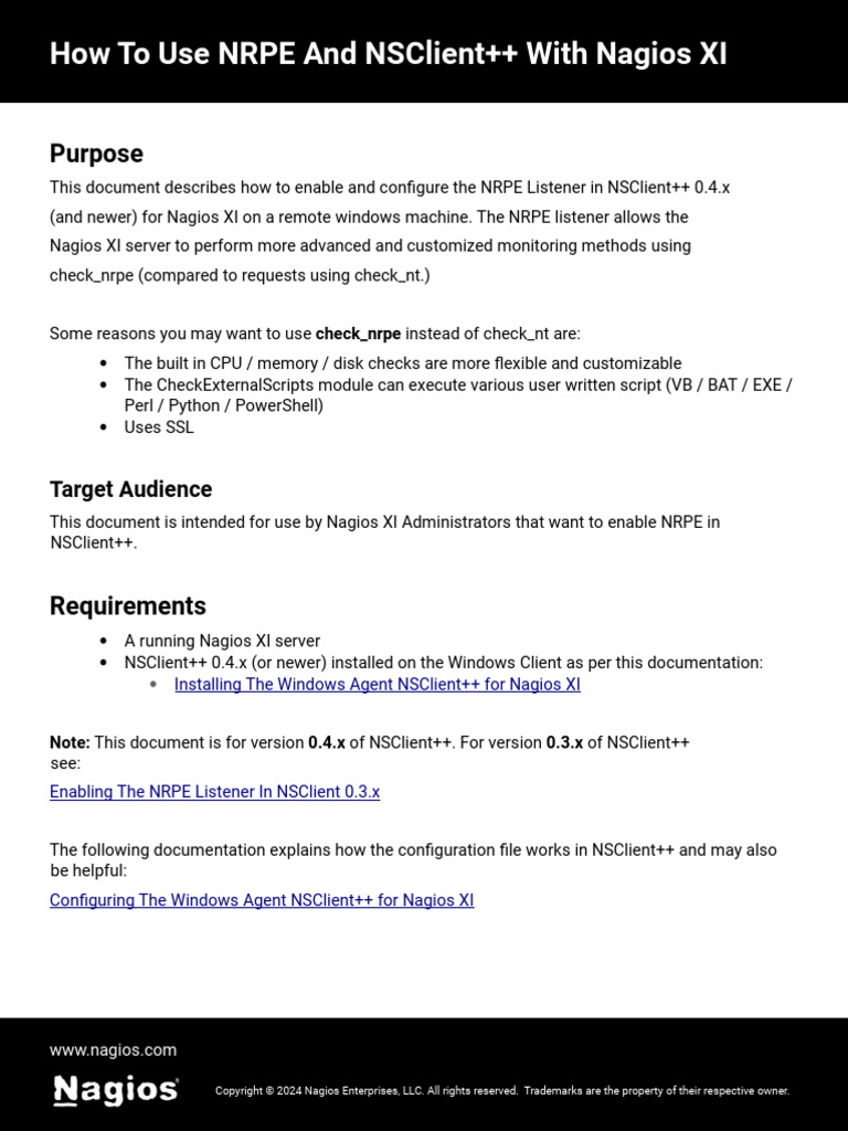 Configuring NRPE in NSClient++ | PDF | Computer Engineering | Computing