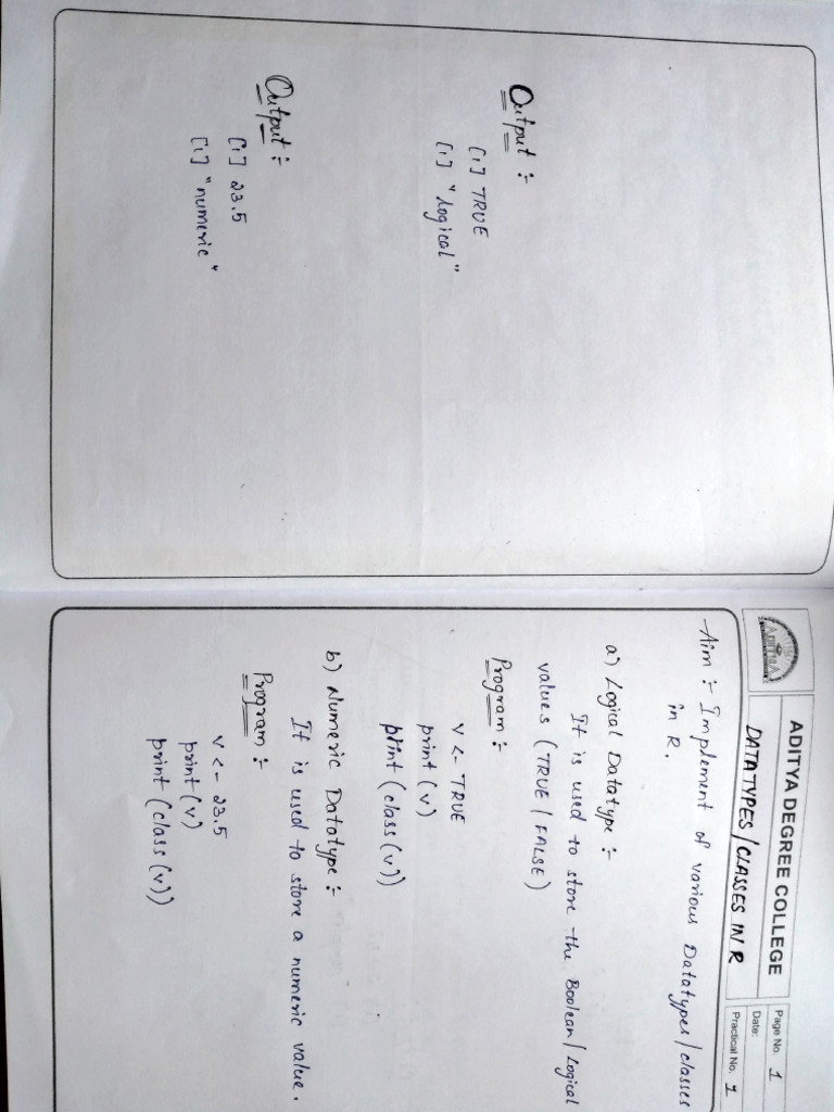 R Record 1 To 5 Programs | PDF