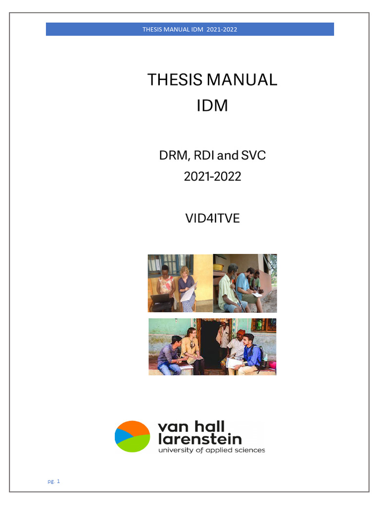 Thesis Guide for IDM Students | PDF | Thesis | Methodology