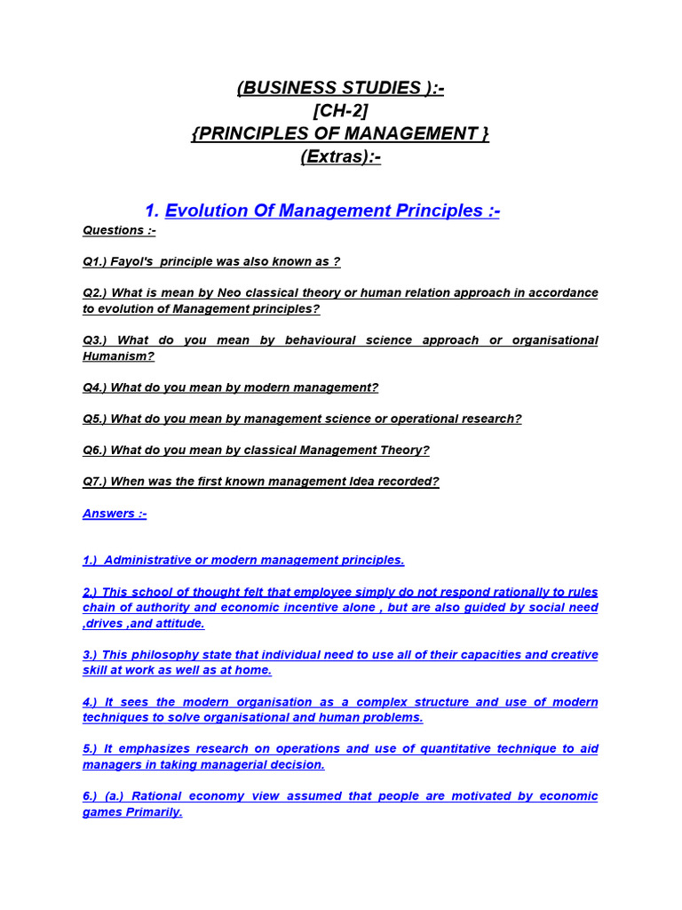 Principles of Management Overview | PDF | Business | Economies