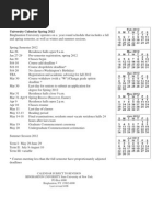 University Calendar Fall 2011 & Spring 2012 | PDF