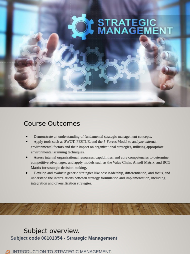 Module 1 | PDF | Strategic Management | Goal