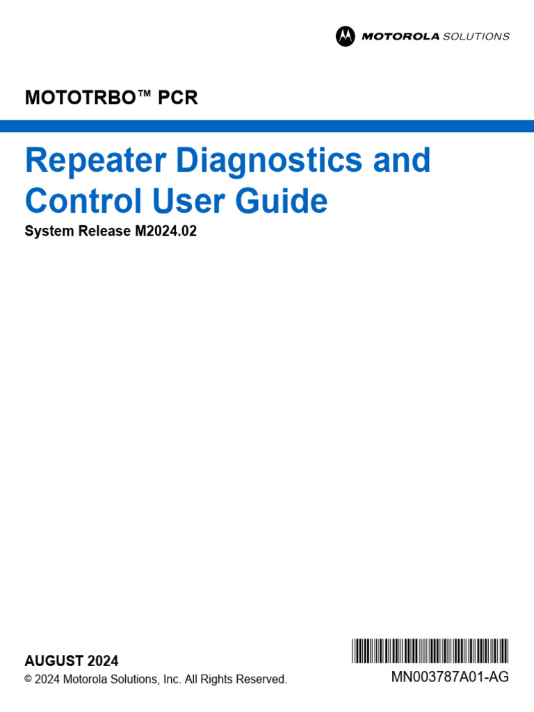 Motorola GMVN5520 RDAC Repeater Diagnostics and Control User Guide ...