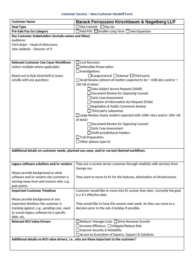BFKN - New Customer Handoff Form | PDF | Information Technology ...