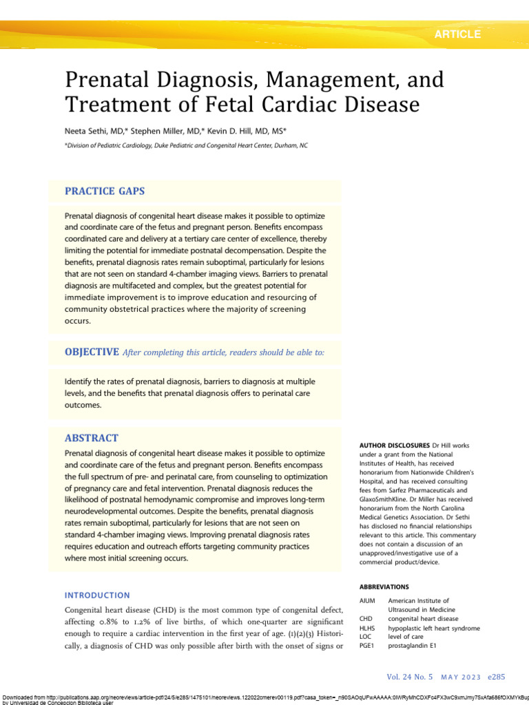 Neoreviews 122022cmerev00119 | PDF | Fetus | Prenatal Development