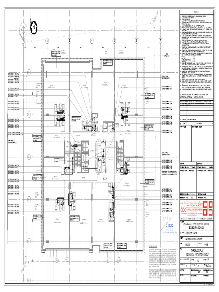 Third Floor Mechanical Layout Plan | PDF | Duct (Flow) | Engineering ...