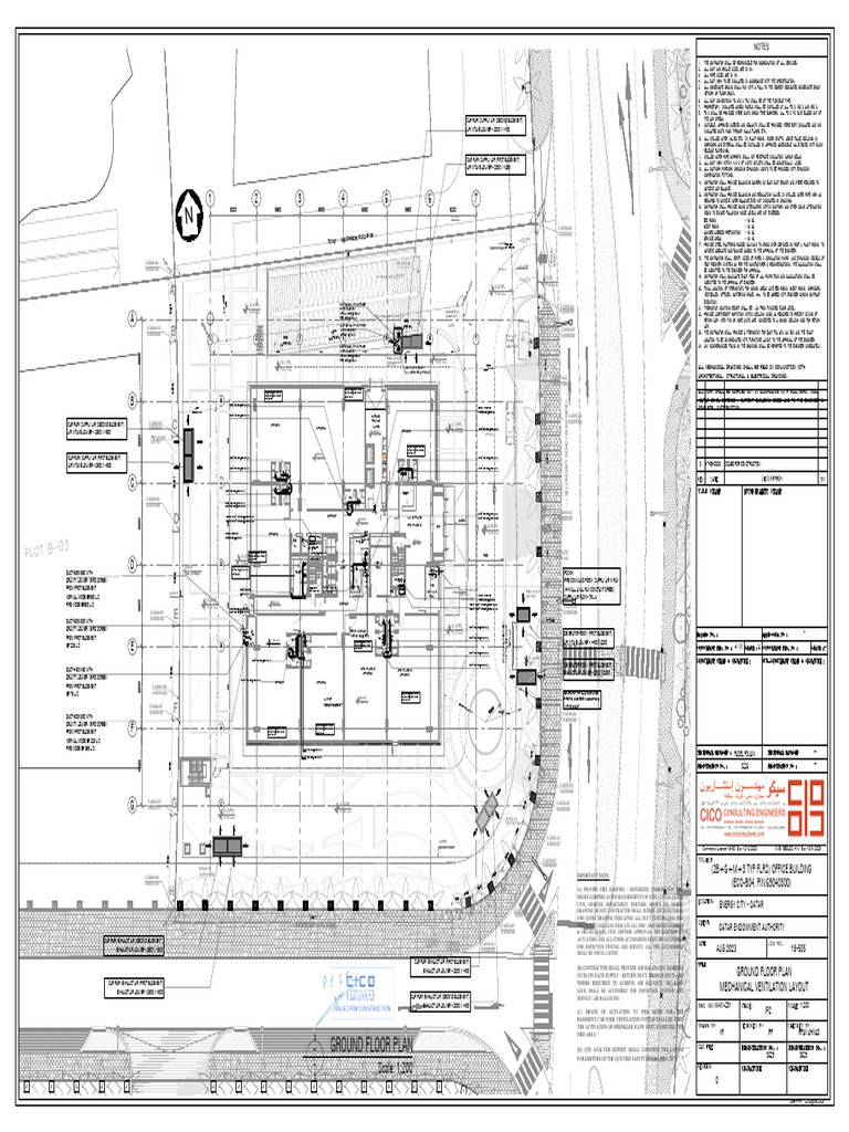 18-505 - M-MV-201 Ground Floor Plan | PDF | Duct (Flow) | Mechanical ...