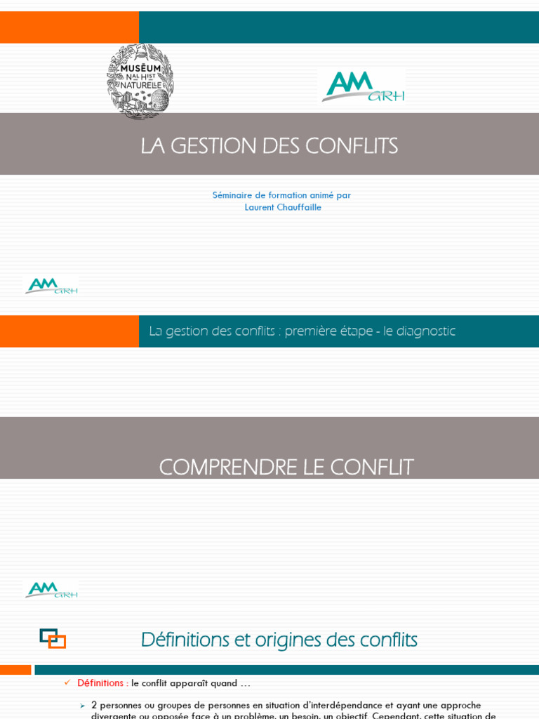 Gestion des Conflits : Stratégies et Approches | PDF | Résolution de ...