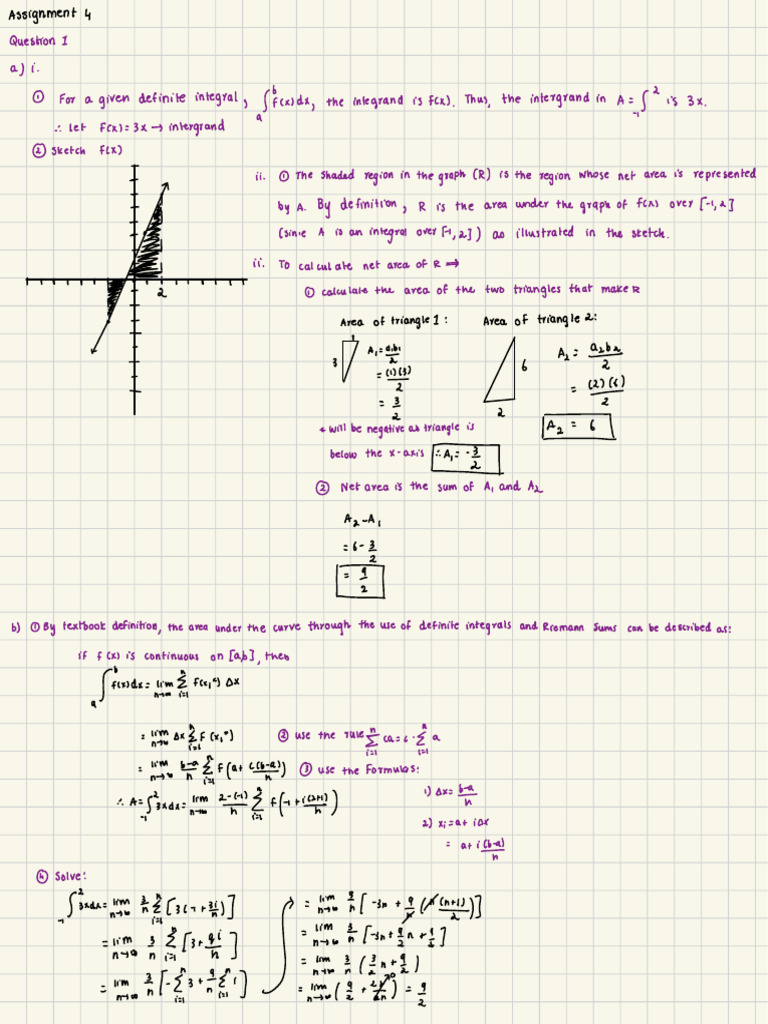 Assignment 4 i | PDF | Integral | Area
