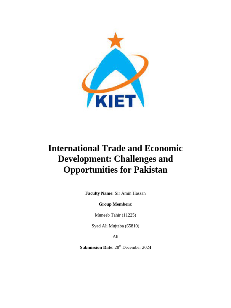 Pakistan's Trade: Challenges & Opportunities | PDF | Exports | Pakistan