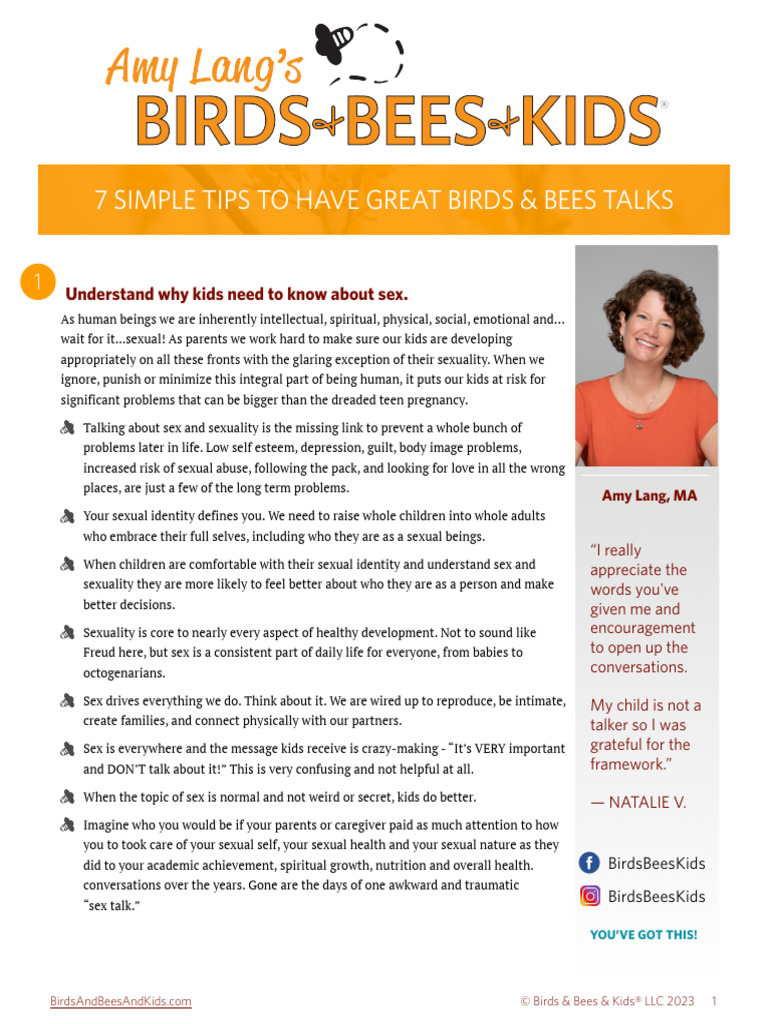 +7 Tips Handout - March 2023 | PDF | Human Sexuality | Adolescence