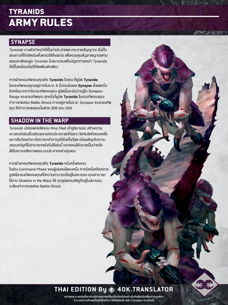 Tyranids Index 10th (TH) | PDF