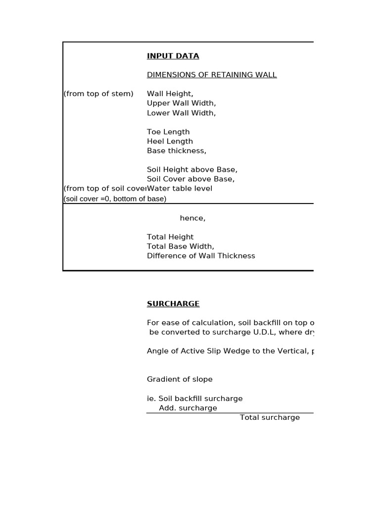Retaining Wall Design and Analysis | PDF | Mechanics | Structural ...