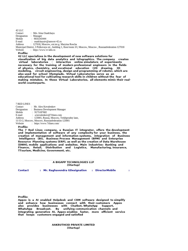 BTS Exhibitor Directory 20241120071120 | PDF | Customer Relationship  Management | Artificial Intelligence