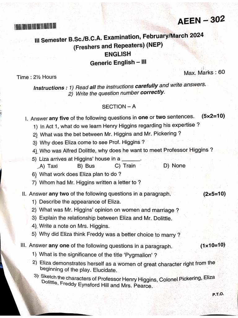 3rd Sem B.SC | PDF