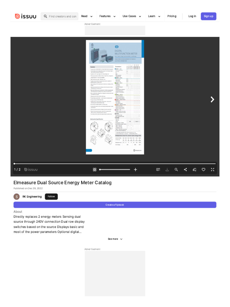 Elmeasure Dual Source Energy Meter Catalog by RK Engineering - Issuu | PDF