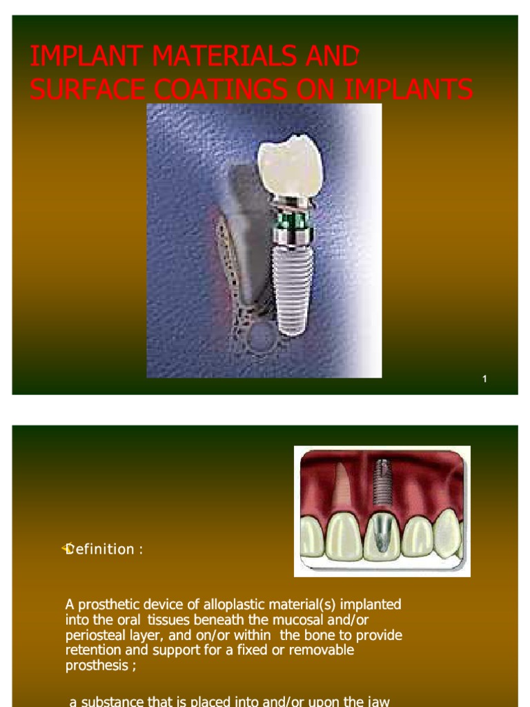 Surface Characteristics Implants PDF Titanium Corrosion