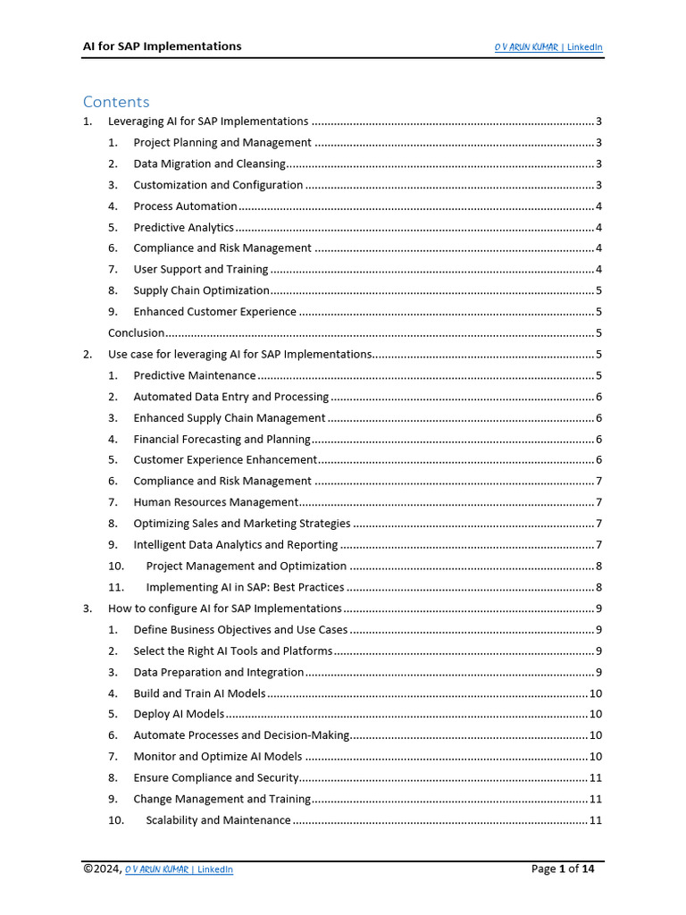 AI in SAP | PDF | Artificial Intelligence | Intelligence (AI) & Semantics