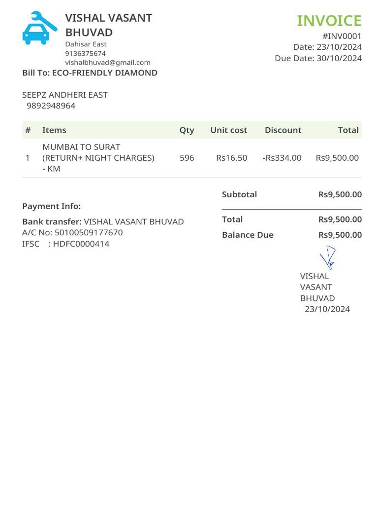 Bill For Eco-Friendly | PDF
